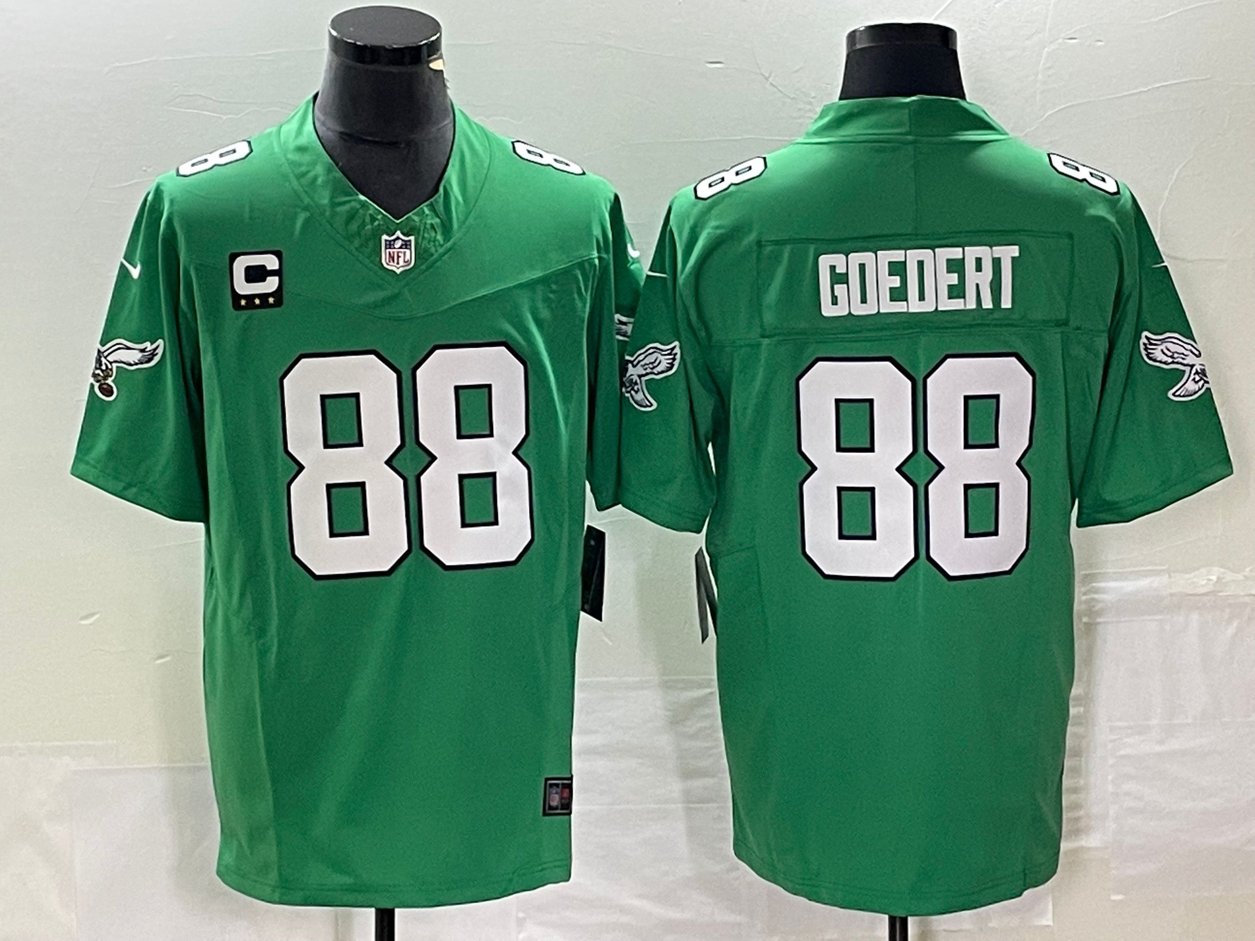 Men Philadelphia Eagles #88 Goedert Green Nike Throwback Vapor Limited NFL Jerseys->philadelphia eagles->NFL Jersey